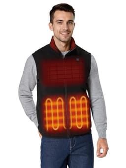 ORORO heated fleece vest product photo