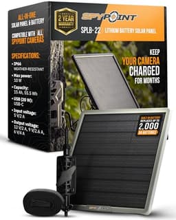 SPYPOINT SPLB-22 lithium battery solar panel product photo