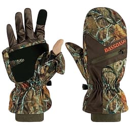 BASSDASH insulated camo mittens product photo