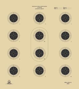 10-meter air rifle paper targets product photo